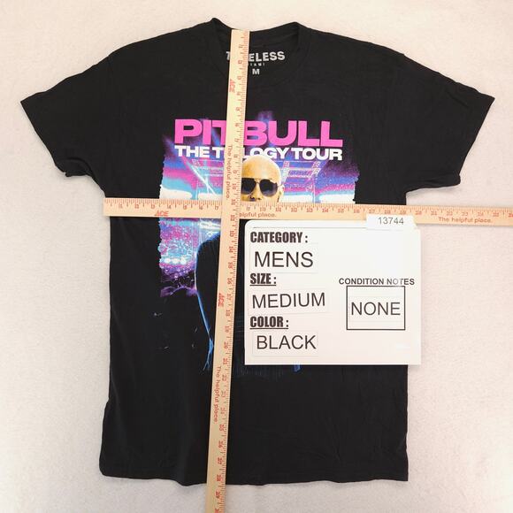 Pitbull The Trilogy Tour Band Crew Neck Graphic T Shirt Mens Size M Black - Picture 5 of 9